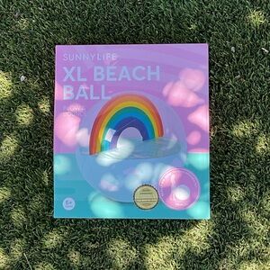 Sunnylife Rainbow Inflatable XL Beach Ball - NIB